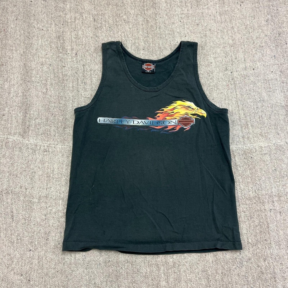 Vintage Harley Davidson Tank Top Shirt Mens Small Black 1990s Sturgis